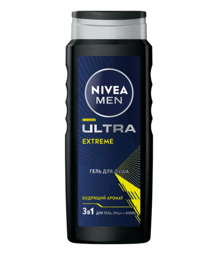 NIVEA MEN гель д/душа ultra extreme 3в1 500мл